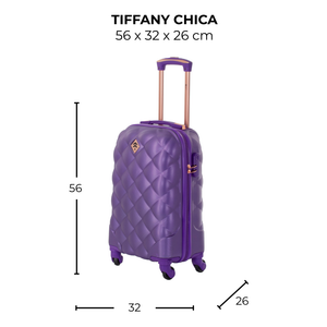 Maleta de viaje chica de 10kg, 20 pulgadas, con candado TSA - Tiffany