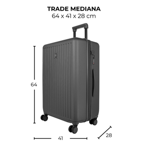 Maleta de viaje mediana de 20kg, 24 pulgadas, con candado TSA - Trade