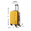Maleta de viaje de 20kg, 24 pulgadas, color Amarillo con candado TSA - Latitude