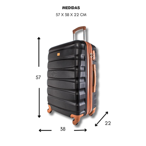 Maleta de viaje de 10kg, 20 pulgadas, color Negro con candado TSA - Luxor