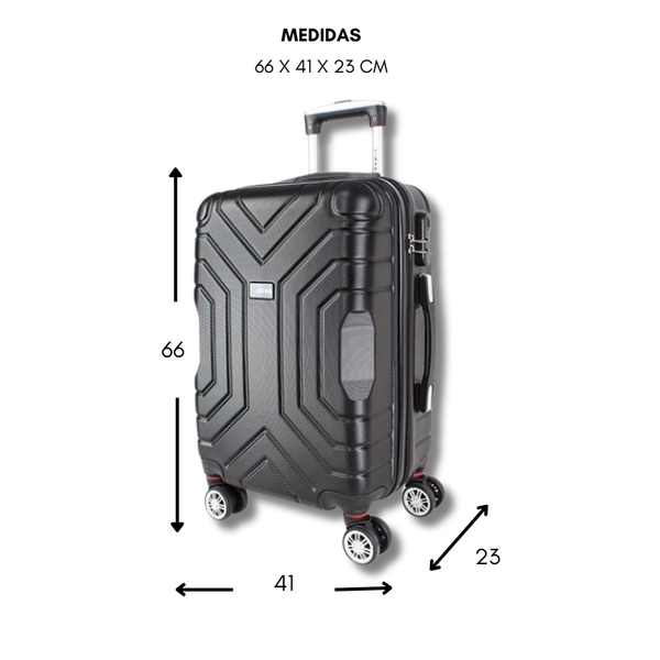 Maleta de viaje de 20kg, 24 pulgadas, color Negro con candado Combilock  - Dash
