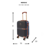 Maleta de mano de 10kg, 18 pulgadas, color Negro con candado Combilock  - Myway