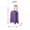 Maleta de mano de 10kg, 18 pulgadas, color Morado con candado Combilock - Tiffany